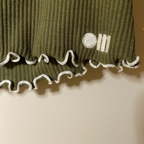 SOLID & STRIPED Green Ribbed Cropped Tee NEW Sz M - Picture 12 of 12